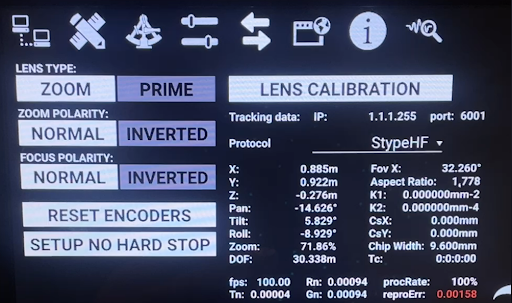 How to receive Focus distance from Stype tracking data